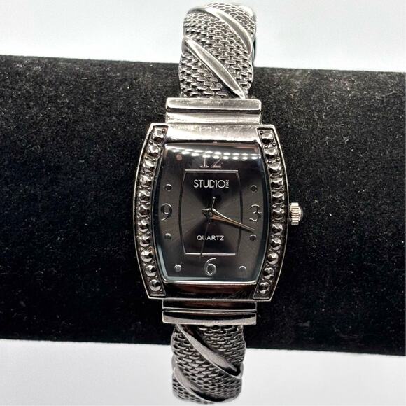 Black Studio Time Cuff Watch - Picture 1 of 4